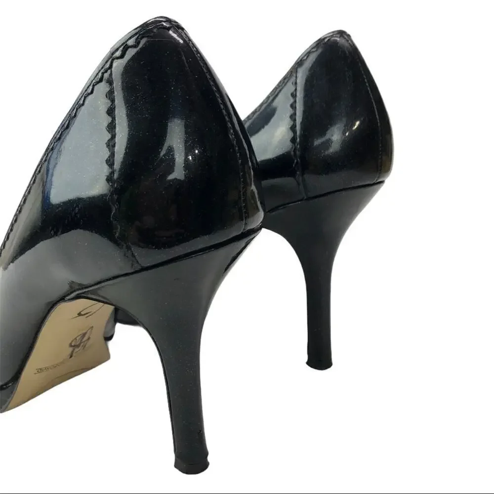 Circa Joan & David Black Patent Leather Pump 8.5